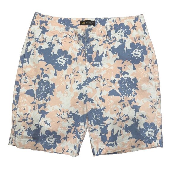 Lee Pants - Like New Lee Regular Fit Mid Rise Women's Shorts - Hibiscus Flowers